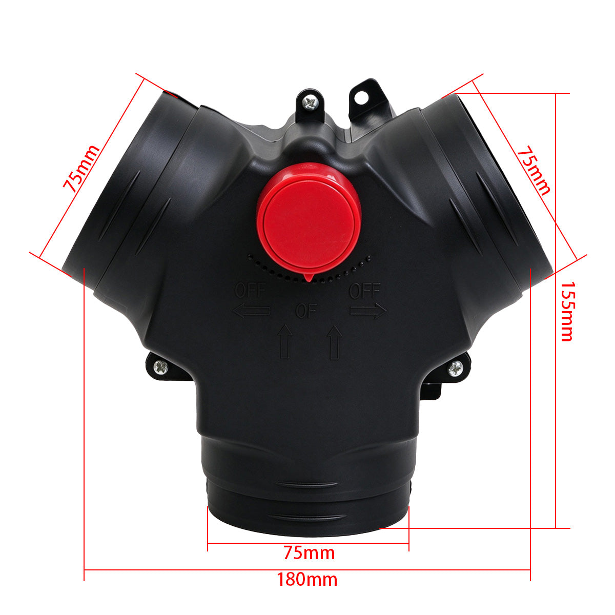 RP31/RP32/RP33 Vavle Flap Adjustable Air Diesel Heater Vent Ducting Branch Splitter Exhaust Pipe Joiner Connector