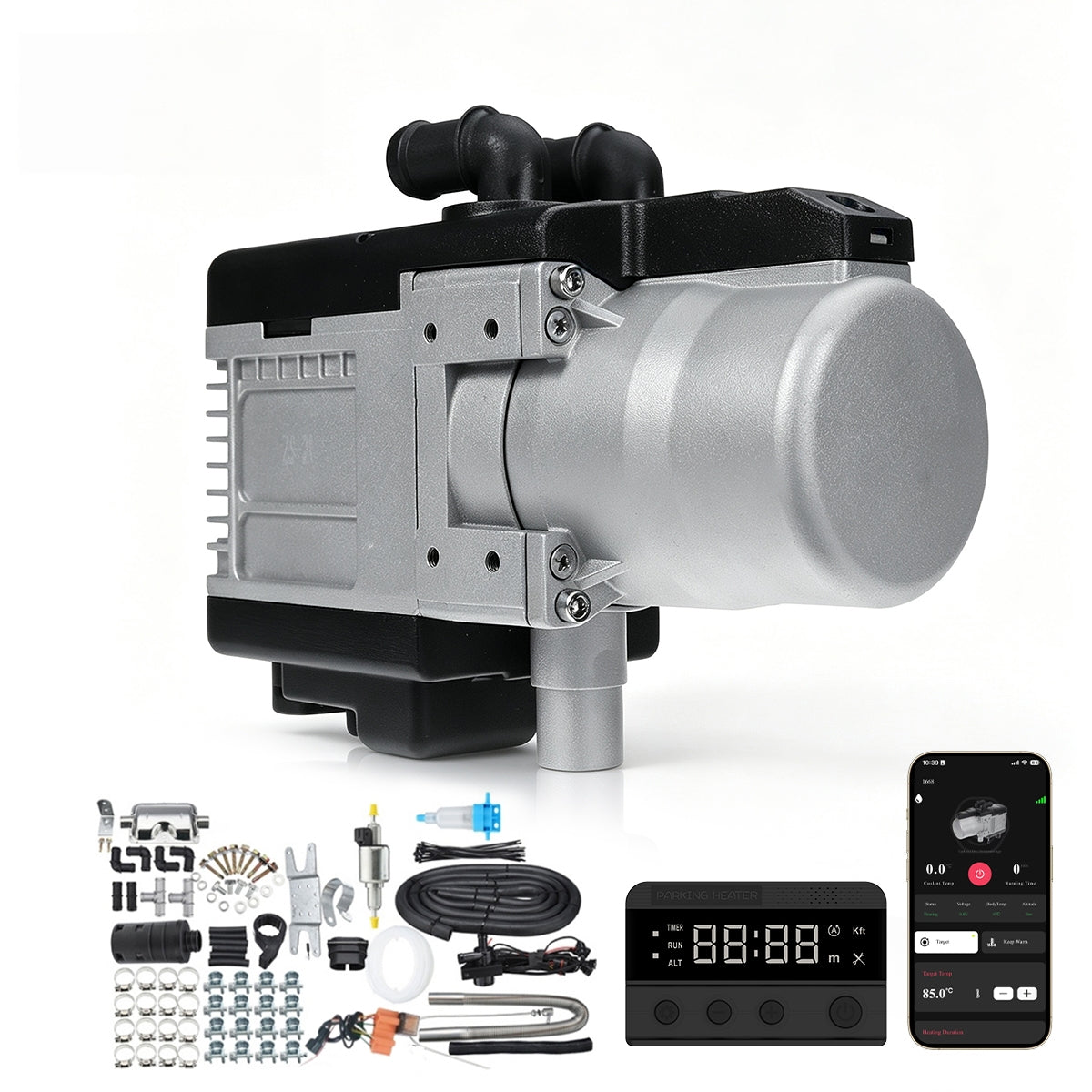 5KW  GSM 4G Control Water Parking Heater 12V Diesel/Gasoline, Engine Preheater